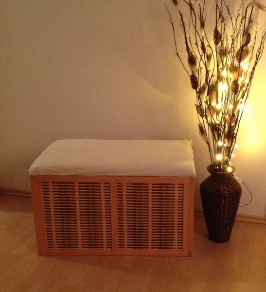 Sitztruhe Sitzbank Wäschekorb Truhe Wäschetruhe Rattan Viviane-B