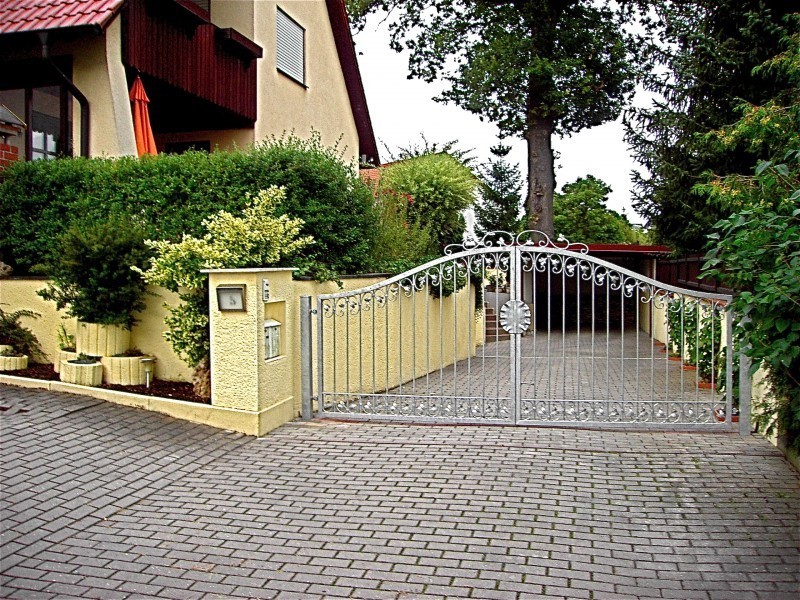 Gartentor Hoftor Tor Monaco-GT500H Holzfüllung Verzinkt Tore Drehtore